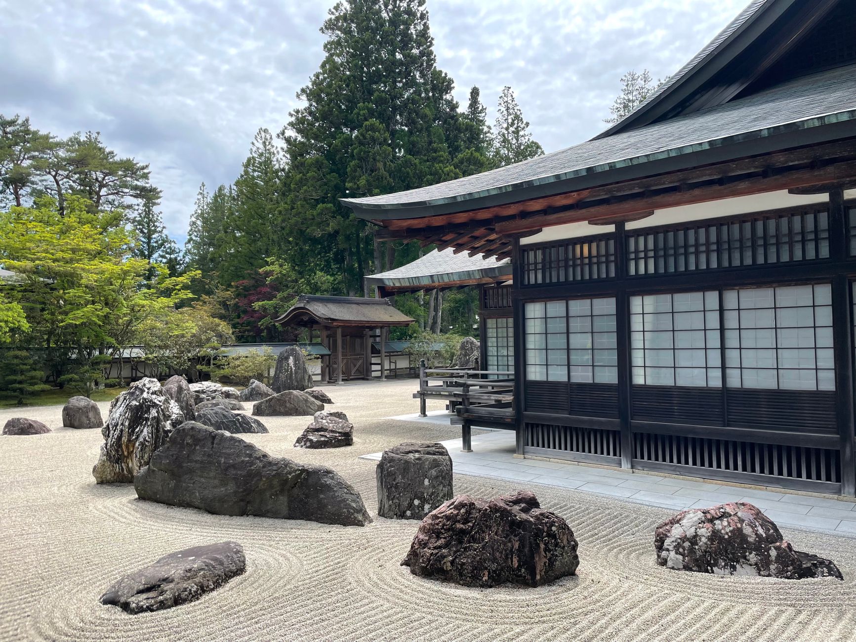 Zen stone garden in Kyoto temple