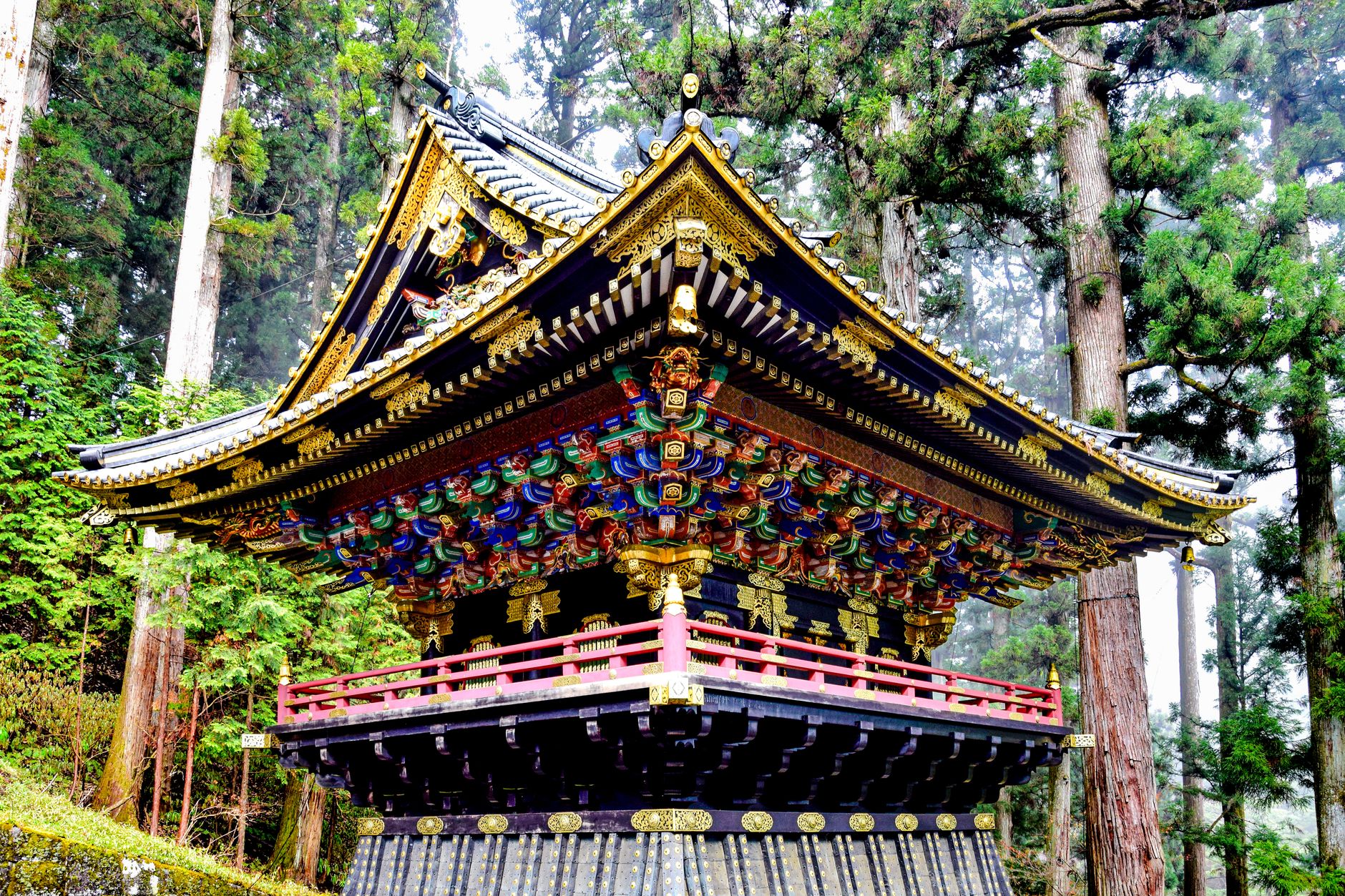Private historic tea pavilion in forest